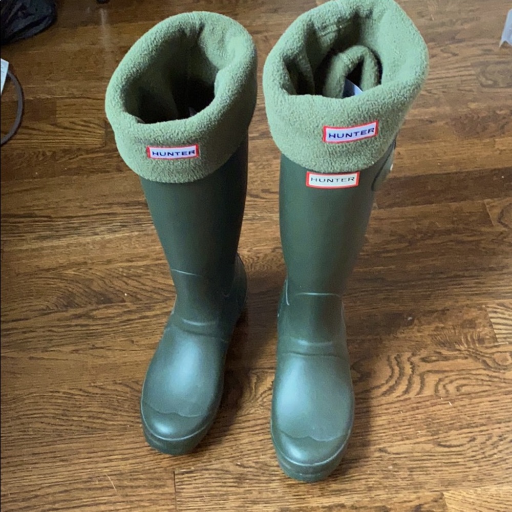 New Hunter boots with matching Hunter socks